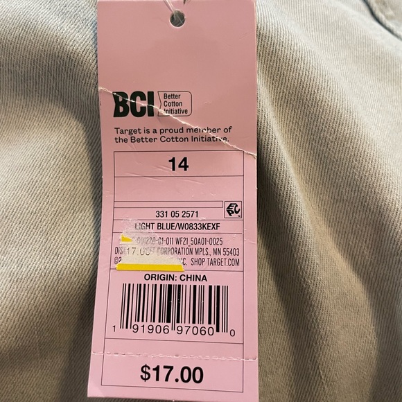 Wild Fable Light Wash Seamed Denim Mini Skirt Size 14 NWT - Picture 4 of 6